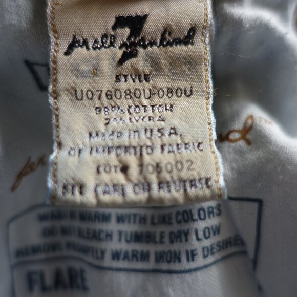 Seven 7 for all mankind low-rise flare medium wash jeans size 28 - Picture 13 of 14